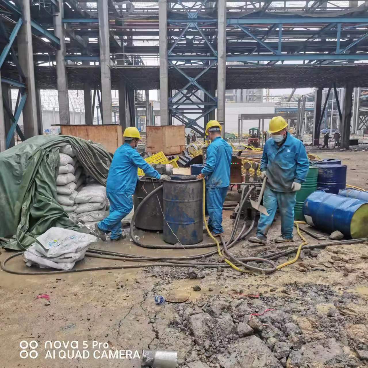 雅江设备基础下沉沉降注浆加固施工